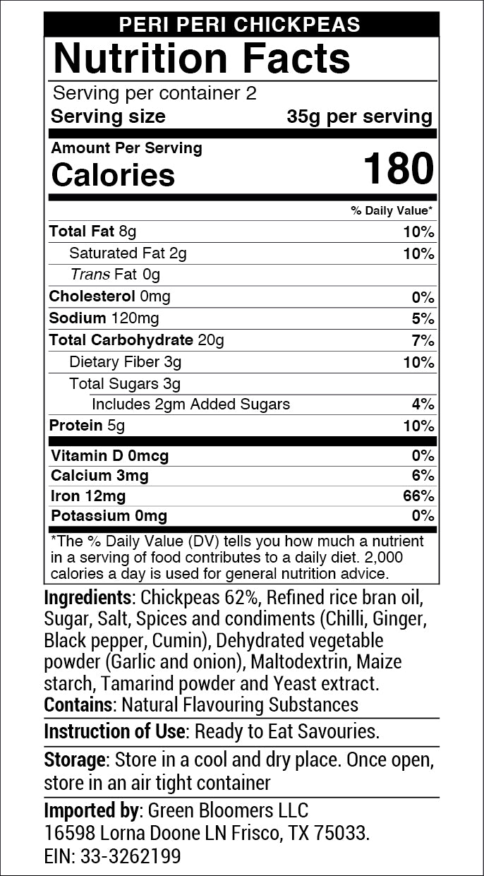 Peri peri chickpea